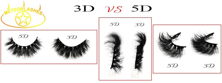 The difference between 5D mink lashes and 3D mink lashes