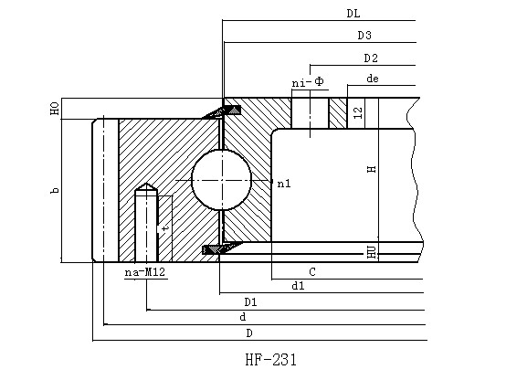 External Gear slewing bearing Series Flange