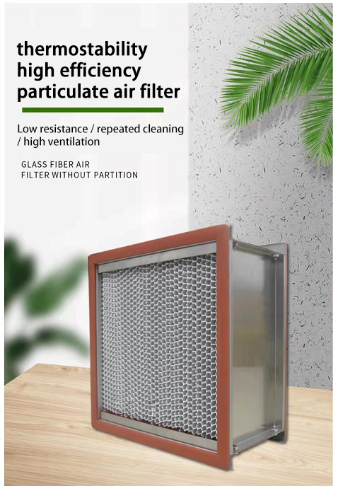 Vysokoúčinný filter odolný voči vysokej teplote