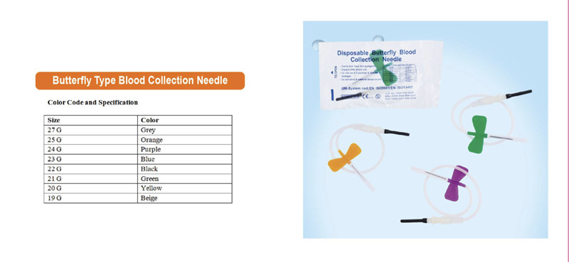 Safety Two-Winged Blood Collection Set Disposable Butterfly Needle