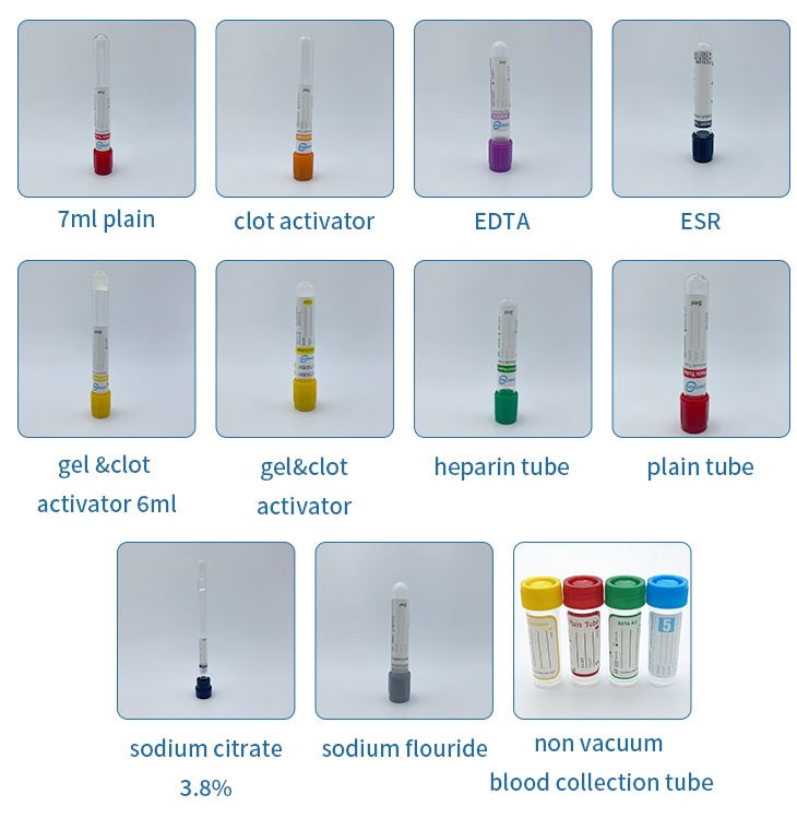Disposable Red Cap Vacuum Blood Collection Tube Plain Tube No Additive Tube
