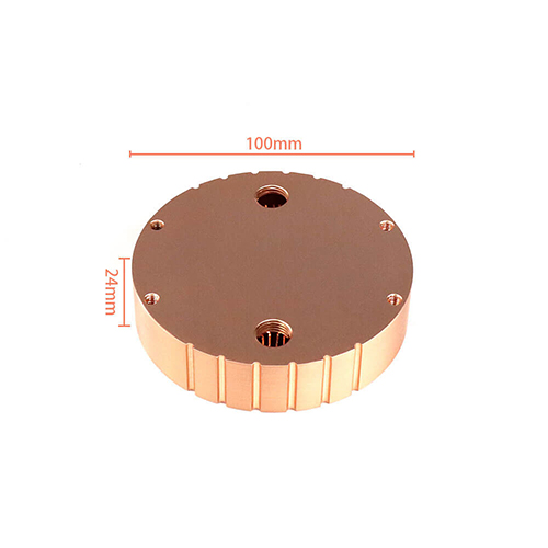 High power liquid cooling 1500w copper round heat sink Led light radiator