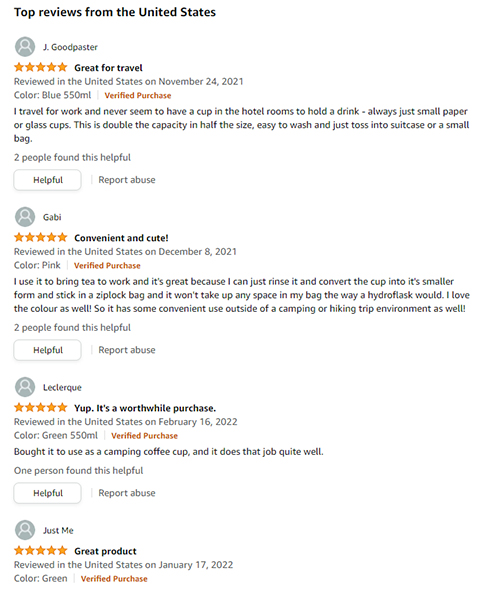 Great review for personalized coffee cups with lids
