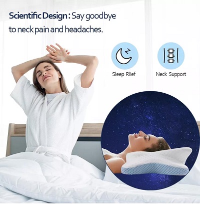 Luxury Cervical Neck Contour Orthopedic Cervical Sleep Memory Foam Pillow