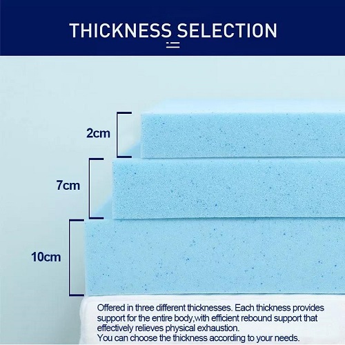 Pressure Relief High Density foam Mattress topper Gel Memory Foam Mattress Topper