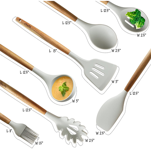 wooden kitchen utensil set